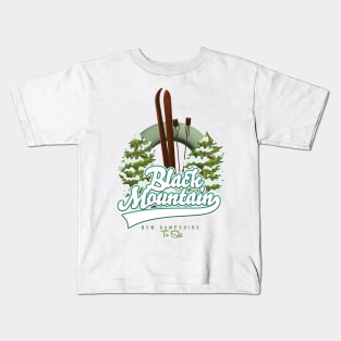 Black Mountain New Hampshire Ski logo Kids T-Shirt